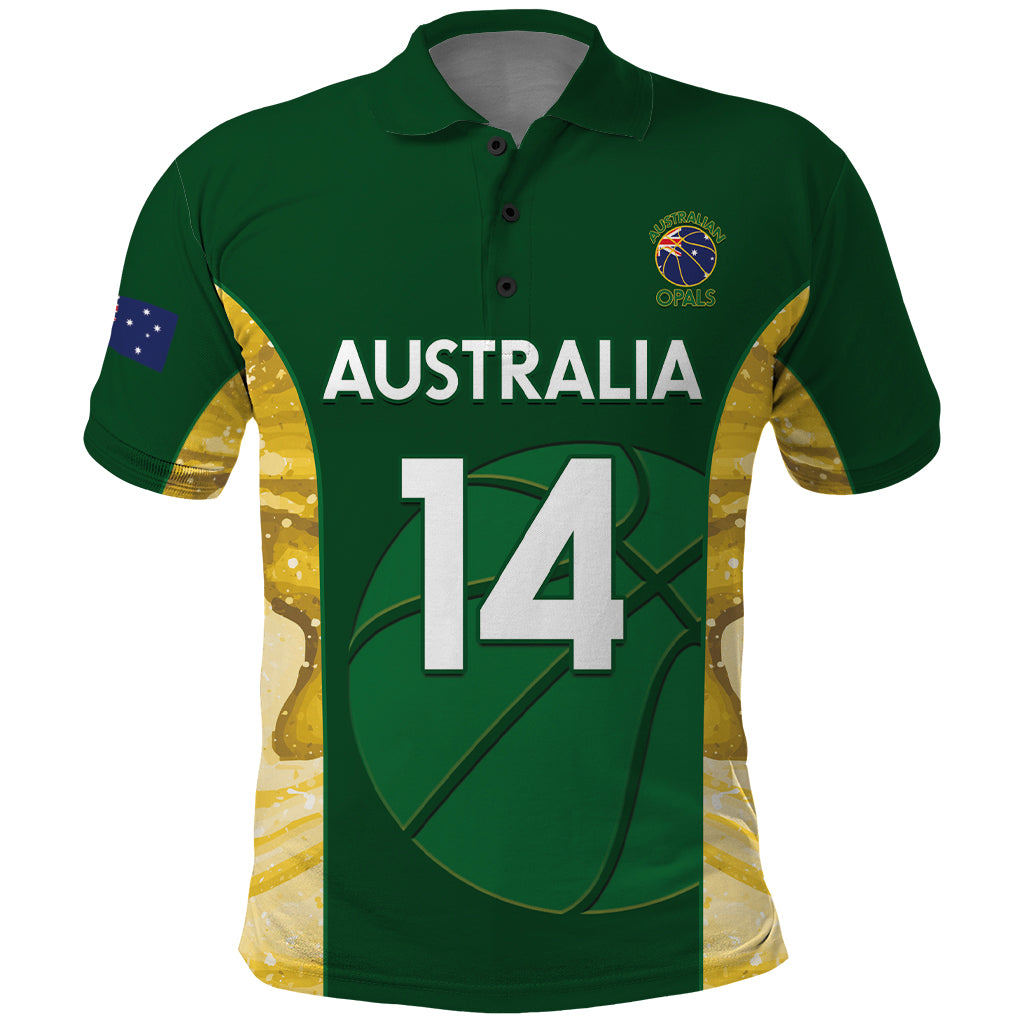 Custom Australia Basketball Polo Shirt Go Champions Aussie Opals National Color - Vibe Hoodie Shop