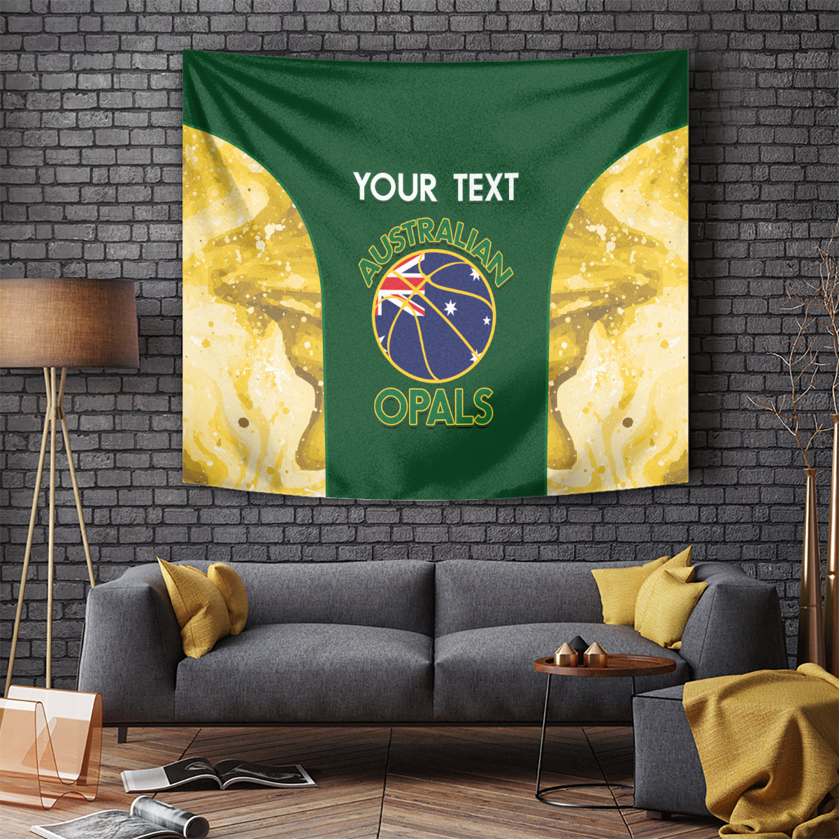 Custom Australia Basketball Tapestry Go Champions Aussie Opals National Color - Vibe Hoodie Shop