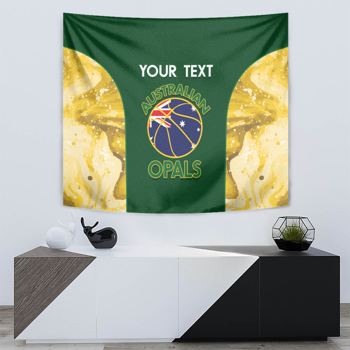 Custom Australia Basketball Tapestry Go Champions Aussie Opals National Color - Vibe Hoodie Shop