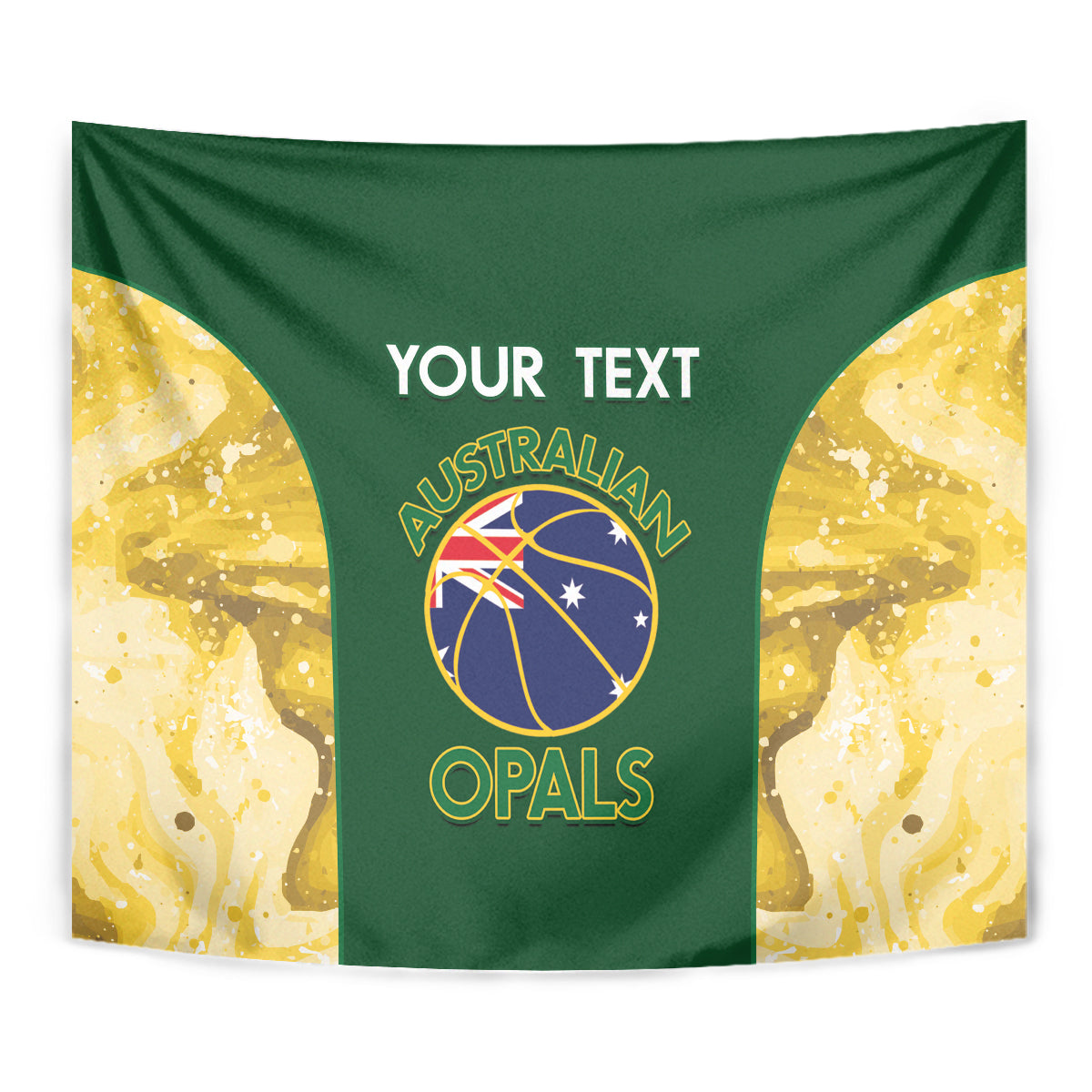 Custom Australia Basketball Tapestry Go Champions Aussie Opals National Color - Vibe Hoodie Shop