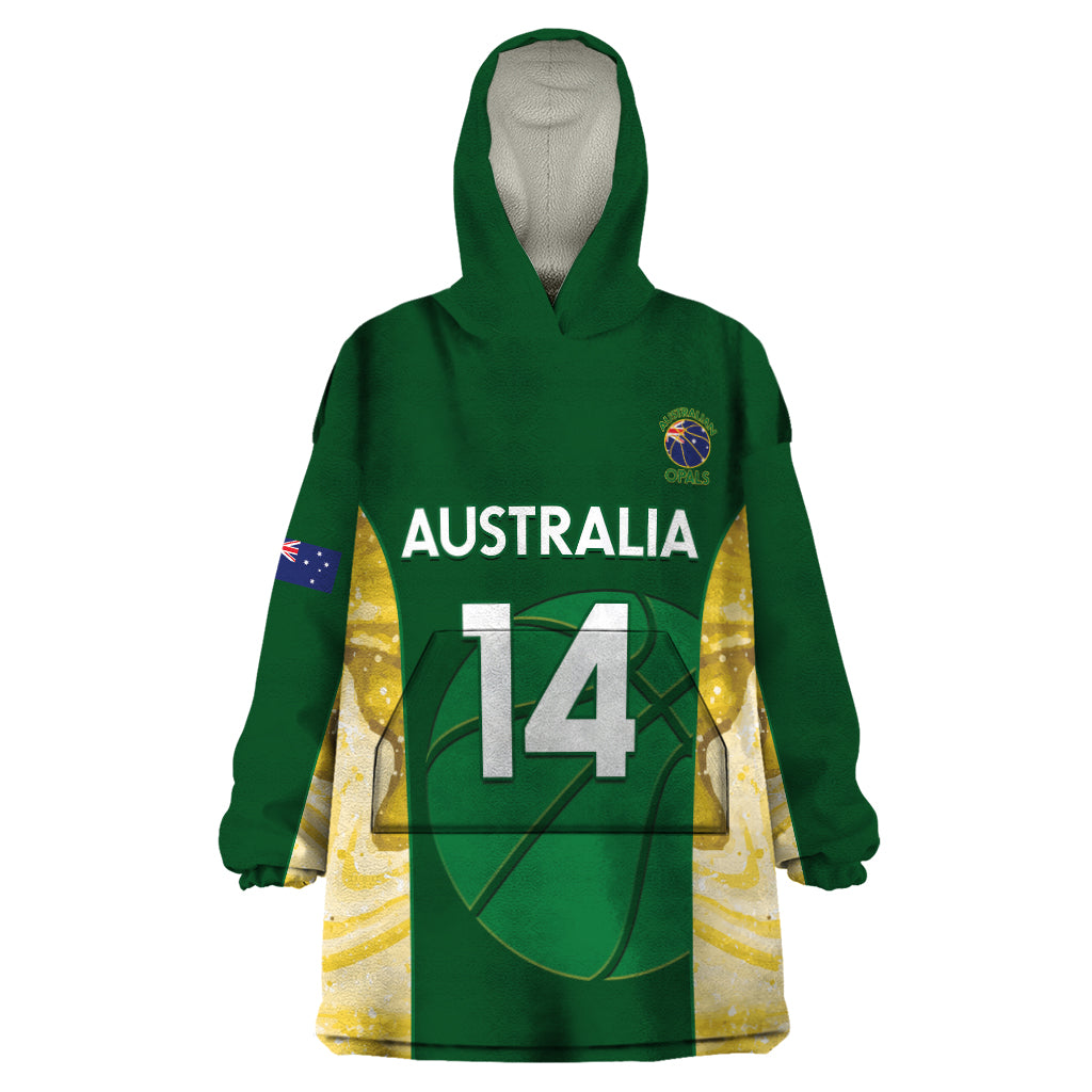 Custom Australia Basketball Wearable Blanket Hoodie Go Champions Aussie Opals National Color - Vibe Hoodie Shop