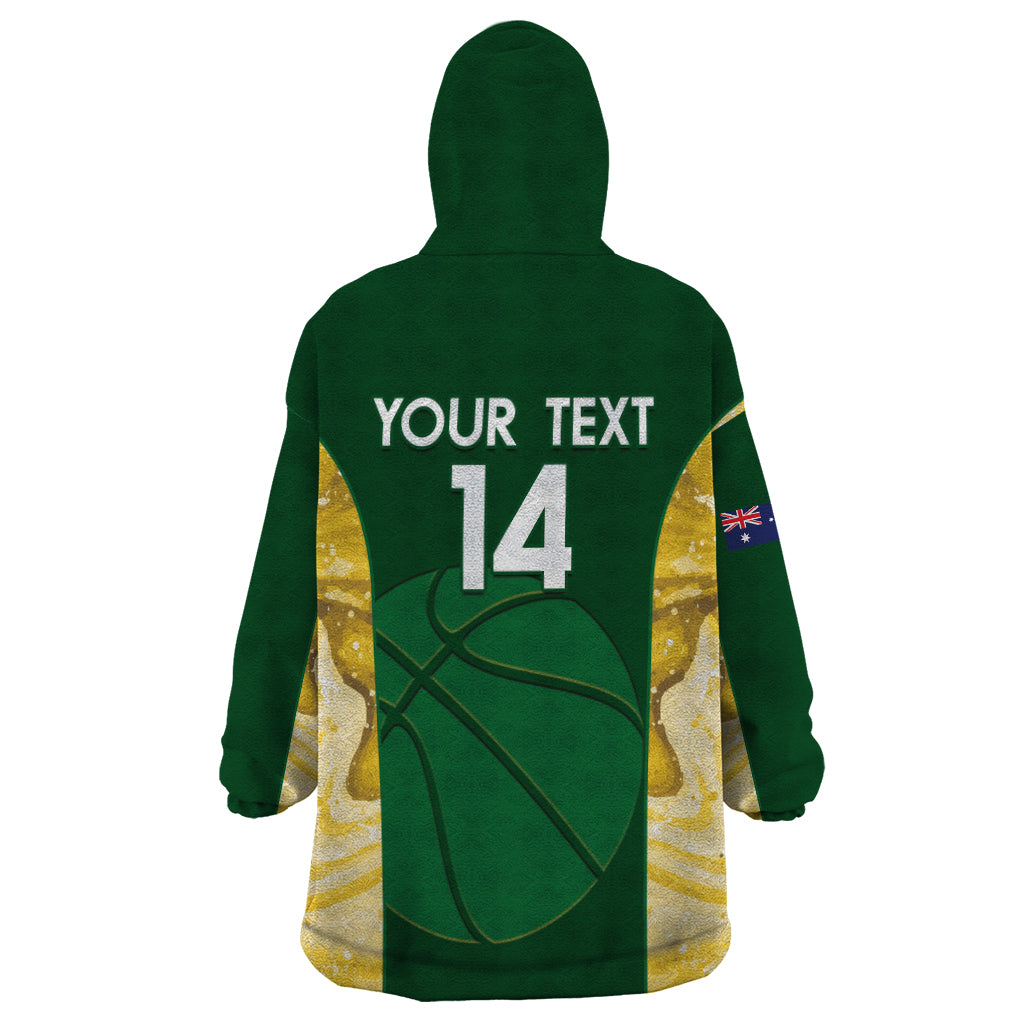 Custom Australia Basketball Wearable Blanket Hoodie Go Champions Aussie Opals National Color - Vibe Hoodie Shop