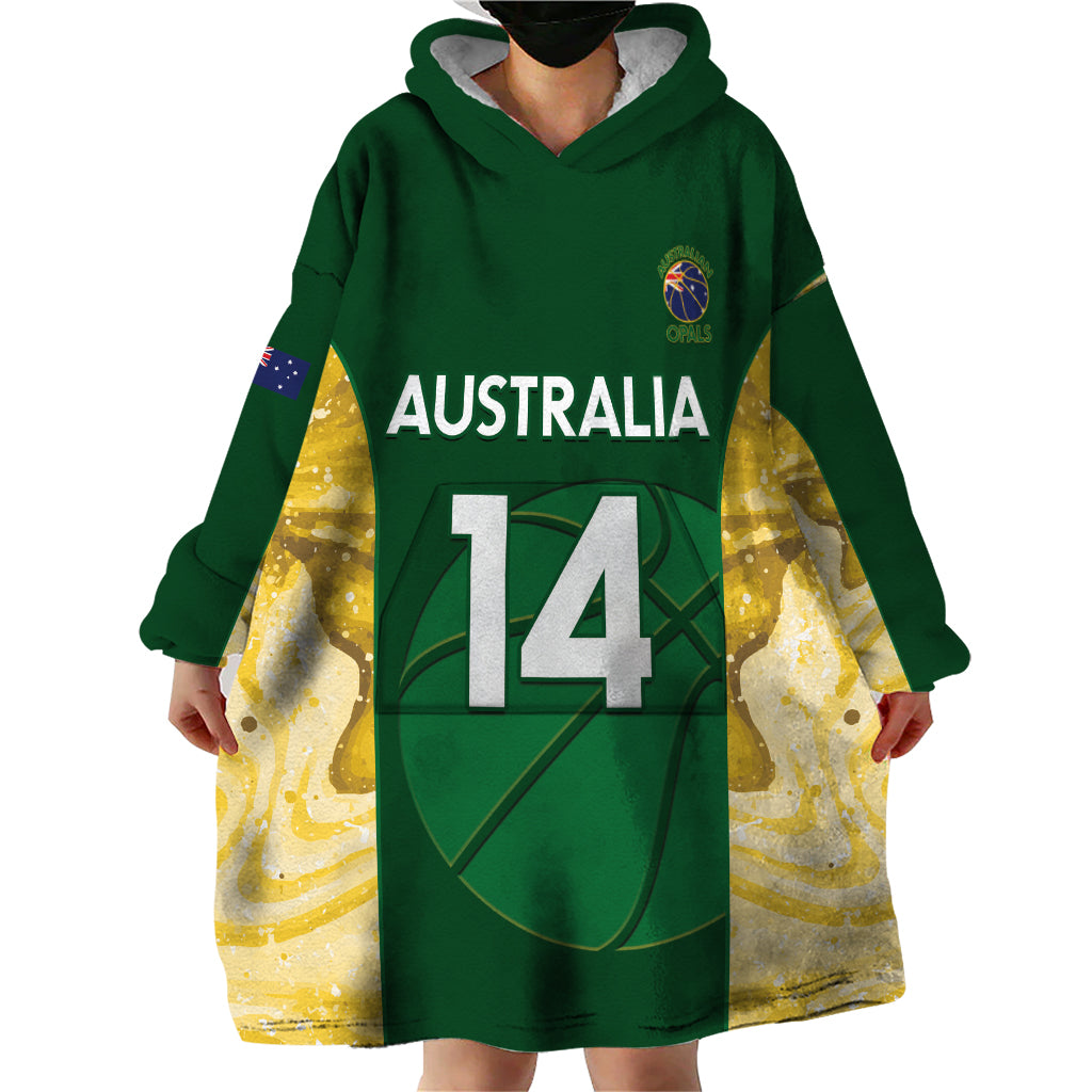 Custom Australia Basketball Wearable Blanket Hoodie Go Champions Aussie Opals National Color - Vibe Hoodie Shop