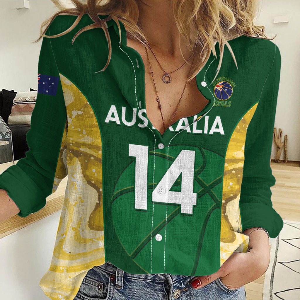 Custom Australia Basketball Women Casual Shirt Go Champions Aussie Opals National Color - Vibe Hoodie Shop