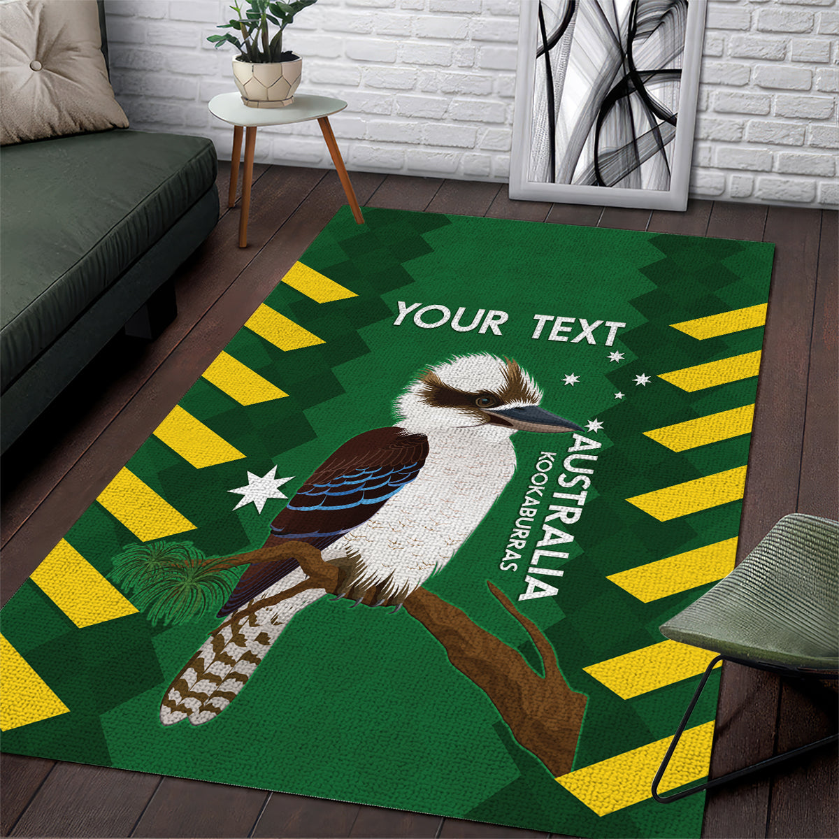 Custom Australia Field Hockey Area Rug Go Champions Kookaburras National Color - Vibe Hoodie Shop