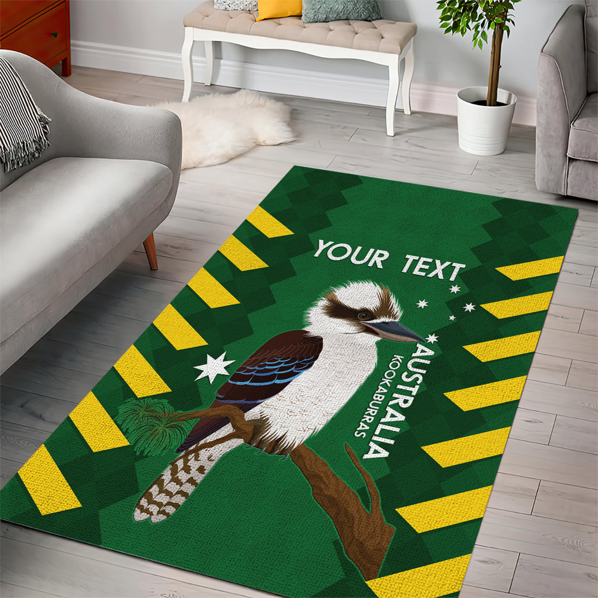 Custom Australia Field Hockey Area Rug Go Champions Kookaburras National Color - Vibe Hoodie Shop