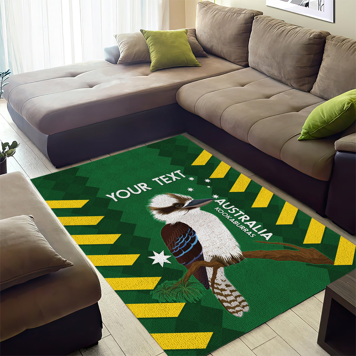 Custom Australia Field Hockey Area Rug Go Champions Kookaburras National Color - Vibe Hoodie Shop