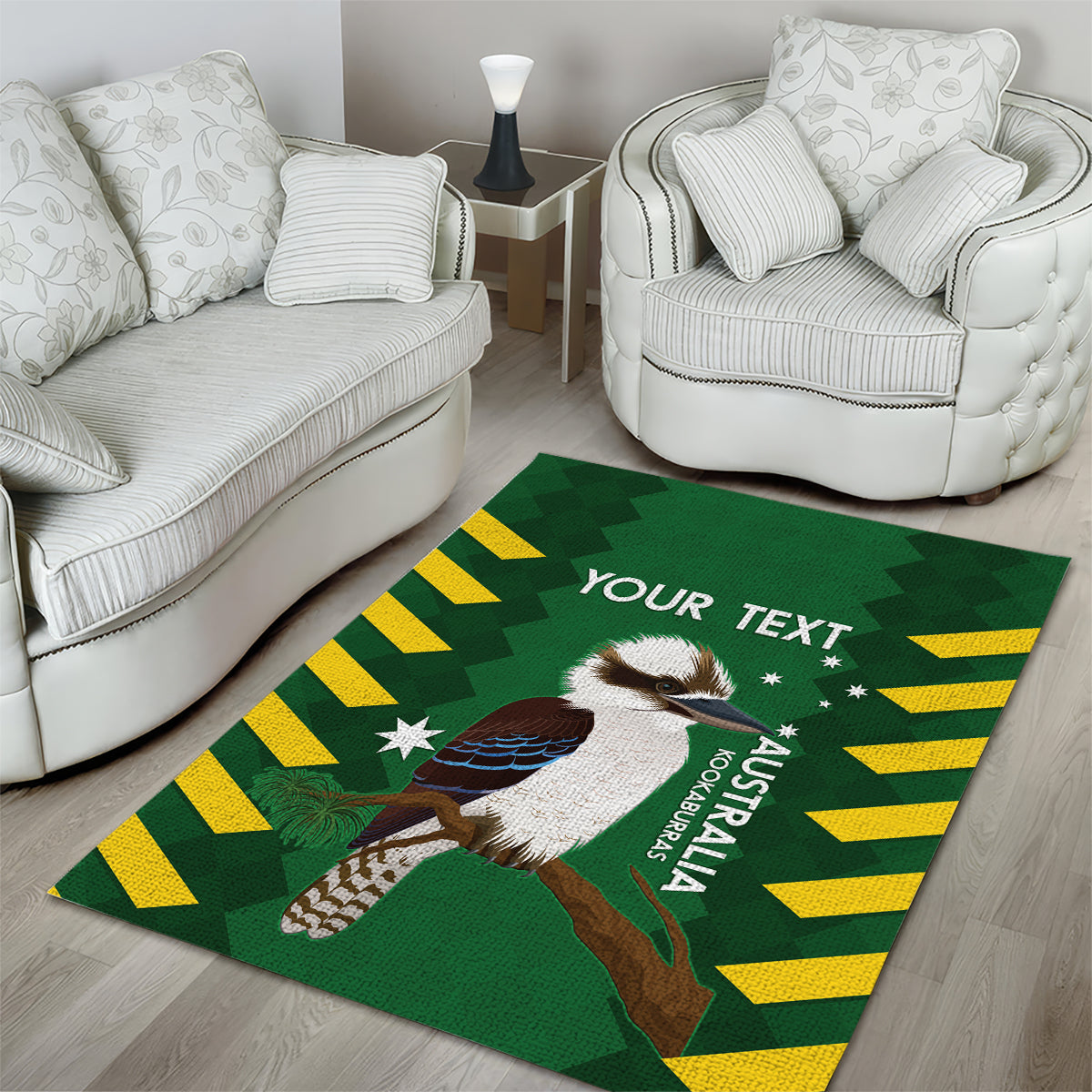 Custom Australia Field Hockey Area Rug Go Champions Kookaburras National Color - Vibe Hoodie Shop