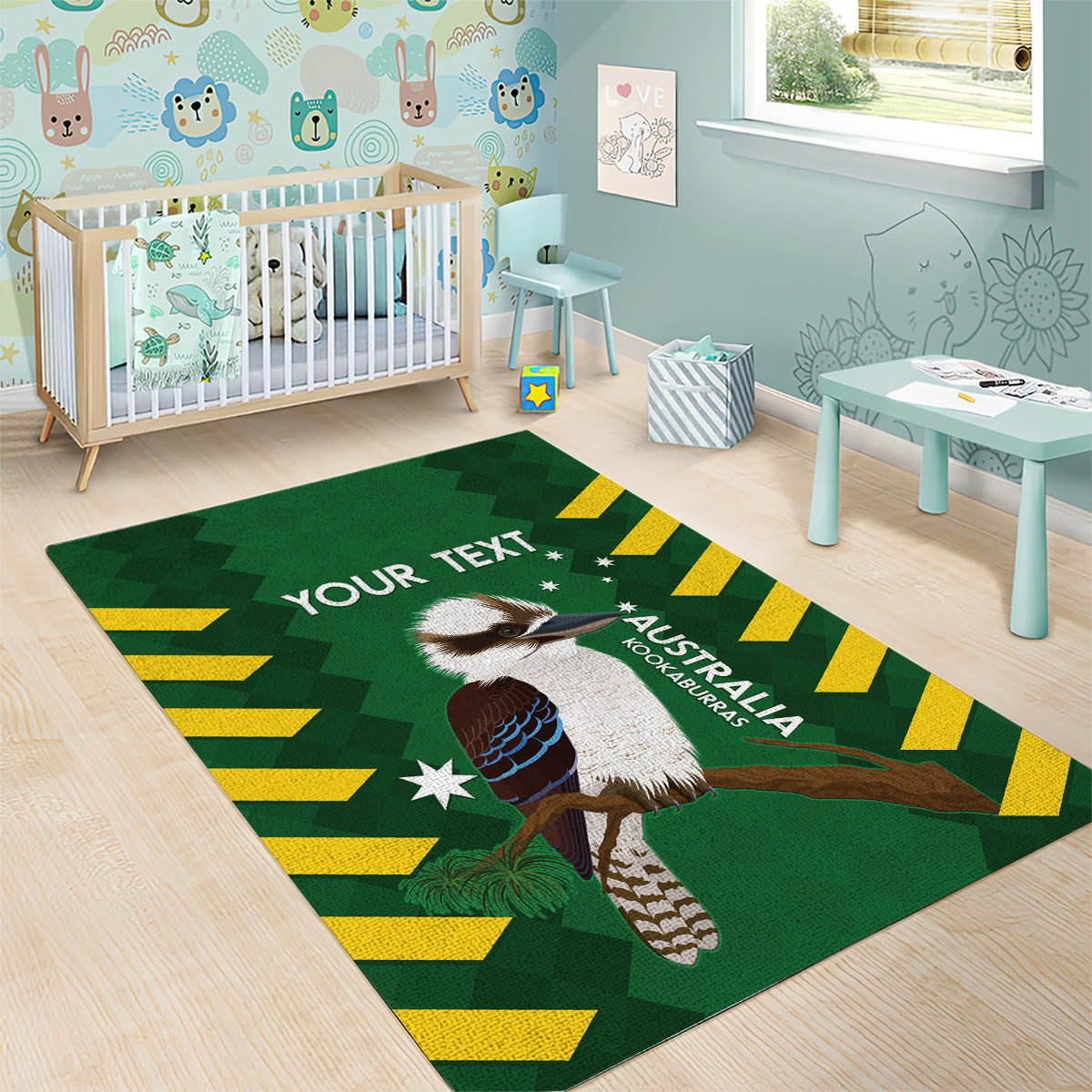 Custom Australia Field Hockey Area Rug Go Champions Kookaburras National Color - Vibe Hoodie Shop