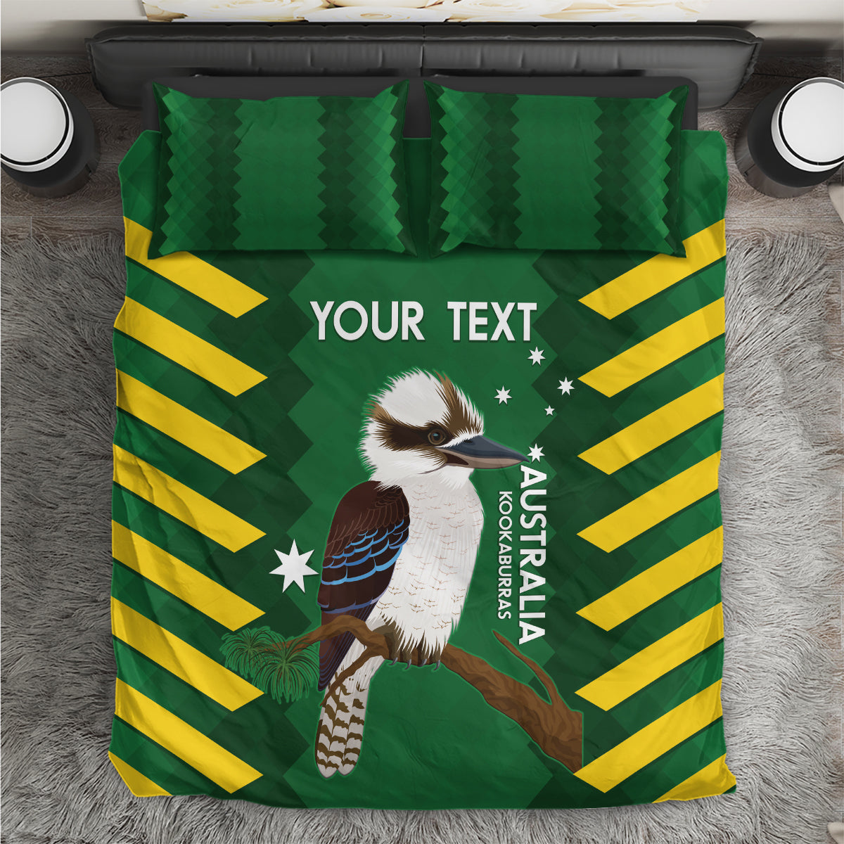Custom Australia Field Hockey Bedding Set Go Champions Kookaburras National Color - Vibe Hoodie Shop