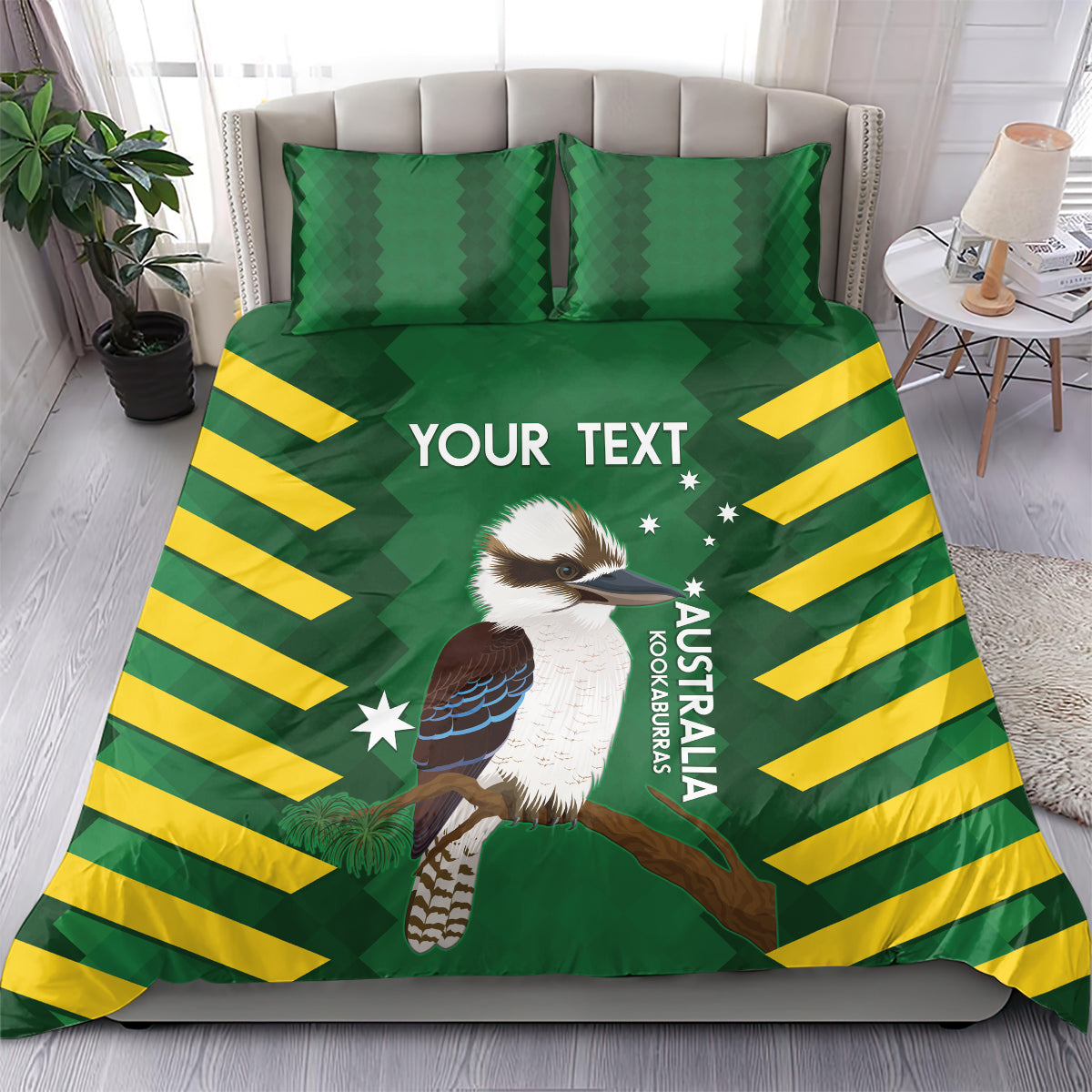 Custom Australia Field Hockey Bedding Set Go Champions Kookaburras National Color - Vibe Hoodie Shop