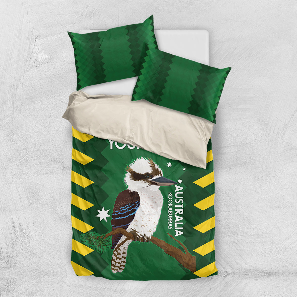 Custom Australia Field Hockey Bedding Set Go Champions Kookaburras National Color - Vibe Hoodie Shop