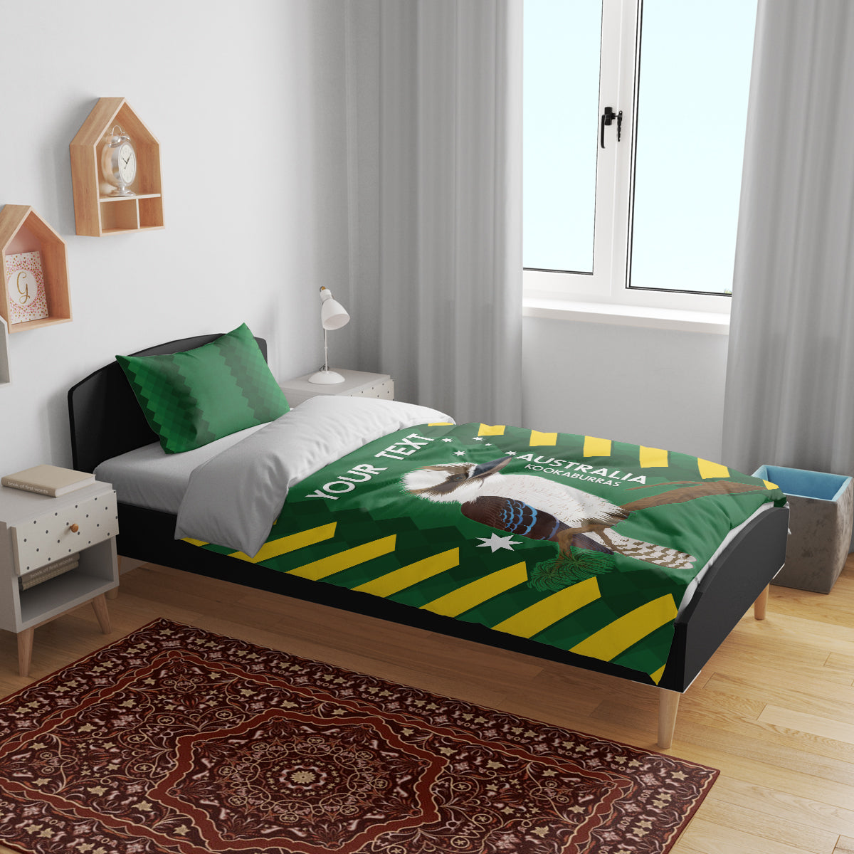 Custom Australia Field Hockey Bedding Set Go Champions Kookaburras National Color - Vibe Hoodie Shop