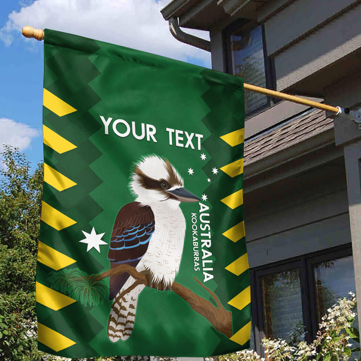 Custom Australia Field Hockey Garden Flag Go Champions Kookaburras National Color - Vibe Hoodie Shop