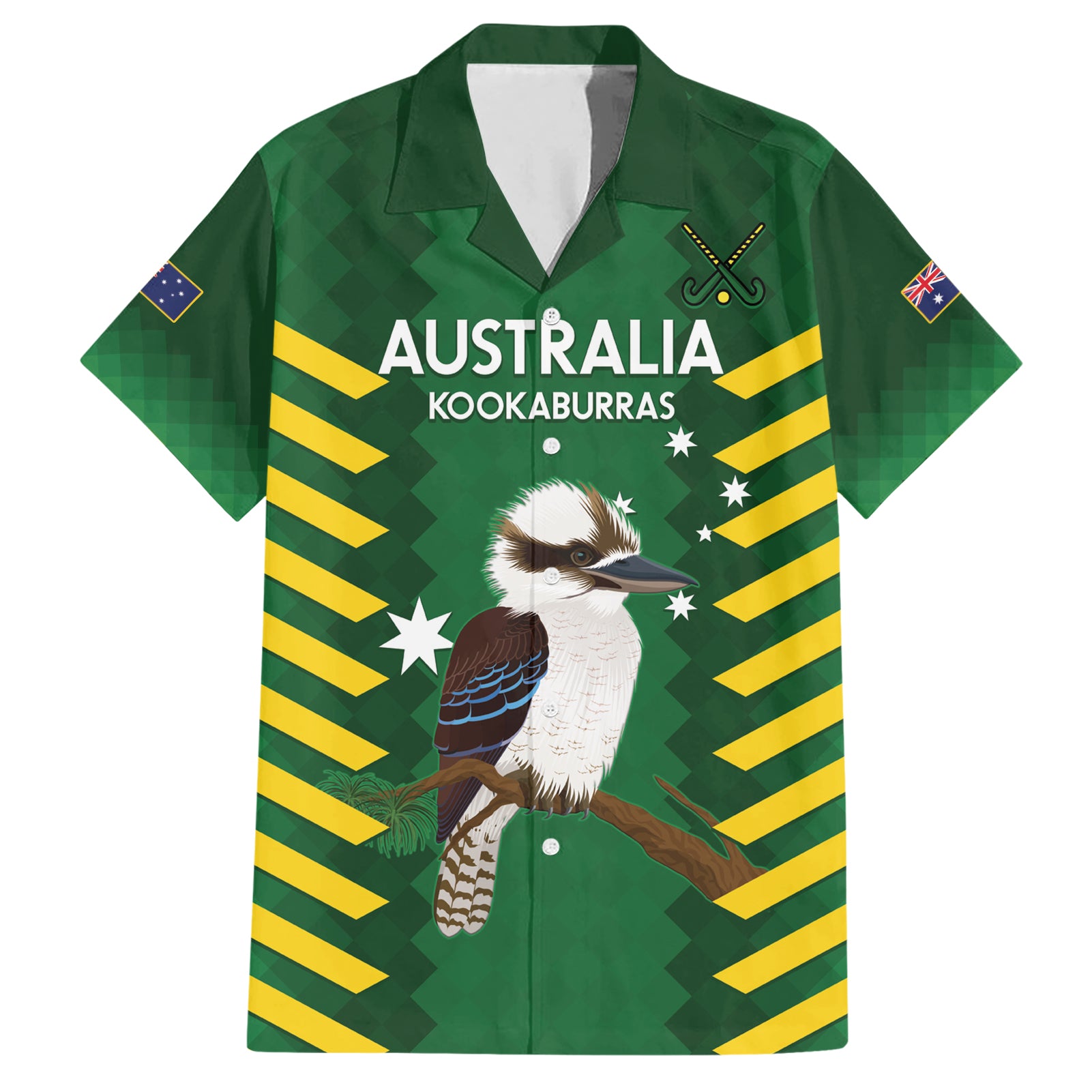 Custom Australia Field Hockey Hawaiian Shirt Go Champions Kookaburras National Color - Vibe Hoodie Shop