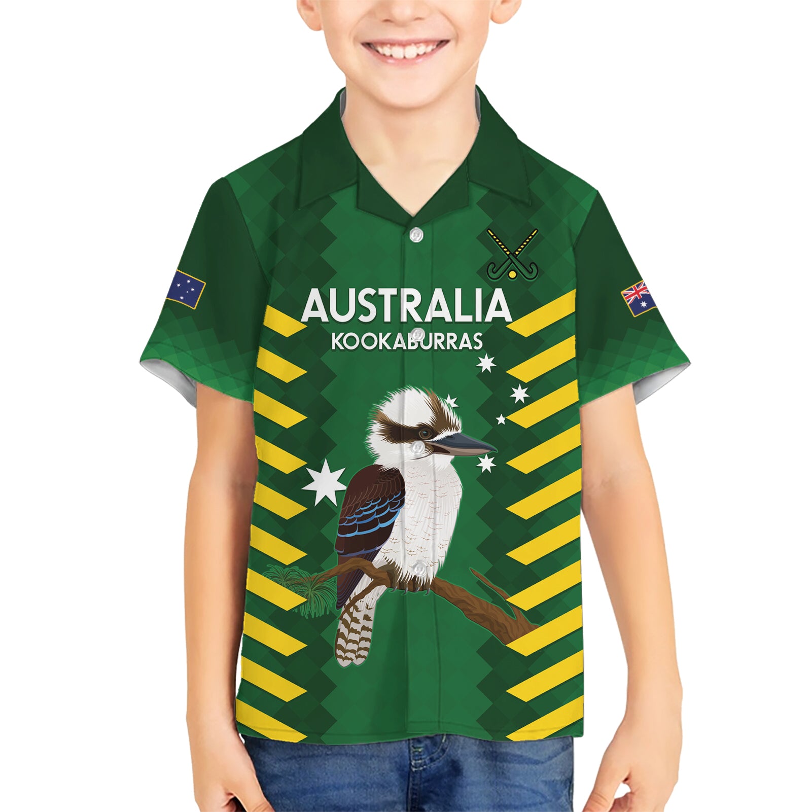 Custom Australia Field Hockey Hawaiian Shirt Go Champions Kookaburras National Color - Vibe Hoodie Shop