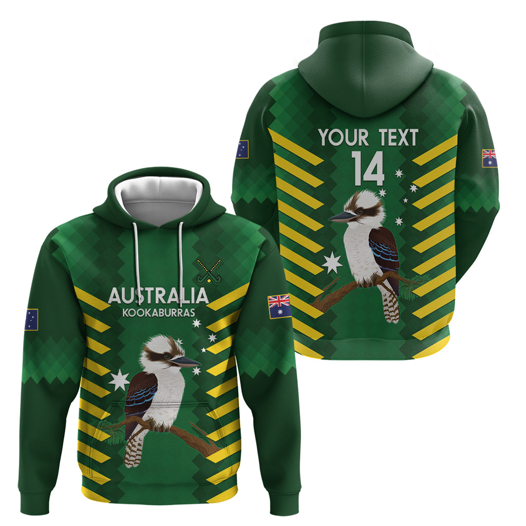 Custom Australia Field Hockey Hoodie Go Champions Kookaburras National Color - Vibe Hoodie Shop
