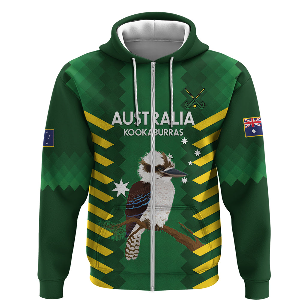 Custom Australia Field Hockey Hoodie Go Champions Kookaburras National Color - Vibe Hoodie Shop