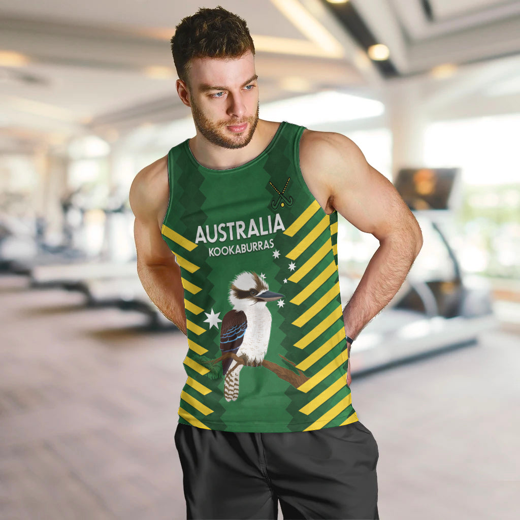 Custom Australia Field Hockey Men Tank Top Go Champions Kookaburras National Color - Vibe Hoodie Shop