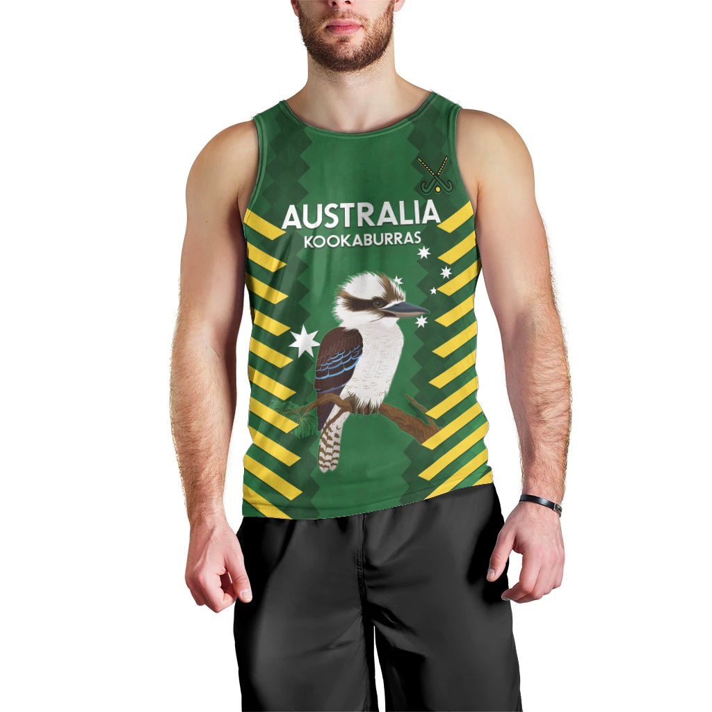 Custom Australia Field Hockey Men Tank Top Go Champions Kookaburras National Color - Vibe Hoodie Shop