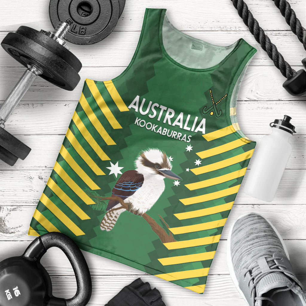 Custom Australia Field Hockey Men Tank Top Go Champions Kookaburras National Color - Vibe Hoodie Shop
