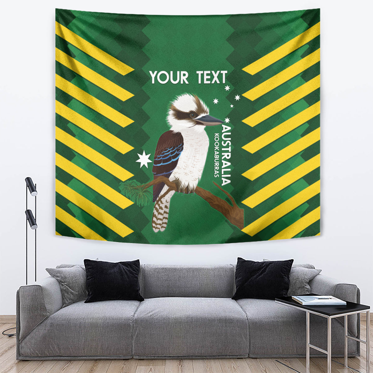 Custom Australia Field Hockey Tapestry Go Champions Kookaburras National Color - Vibe Hoodie Shop