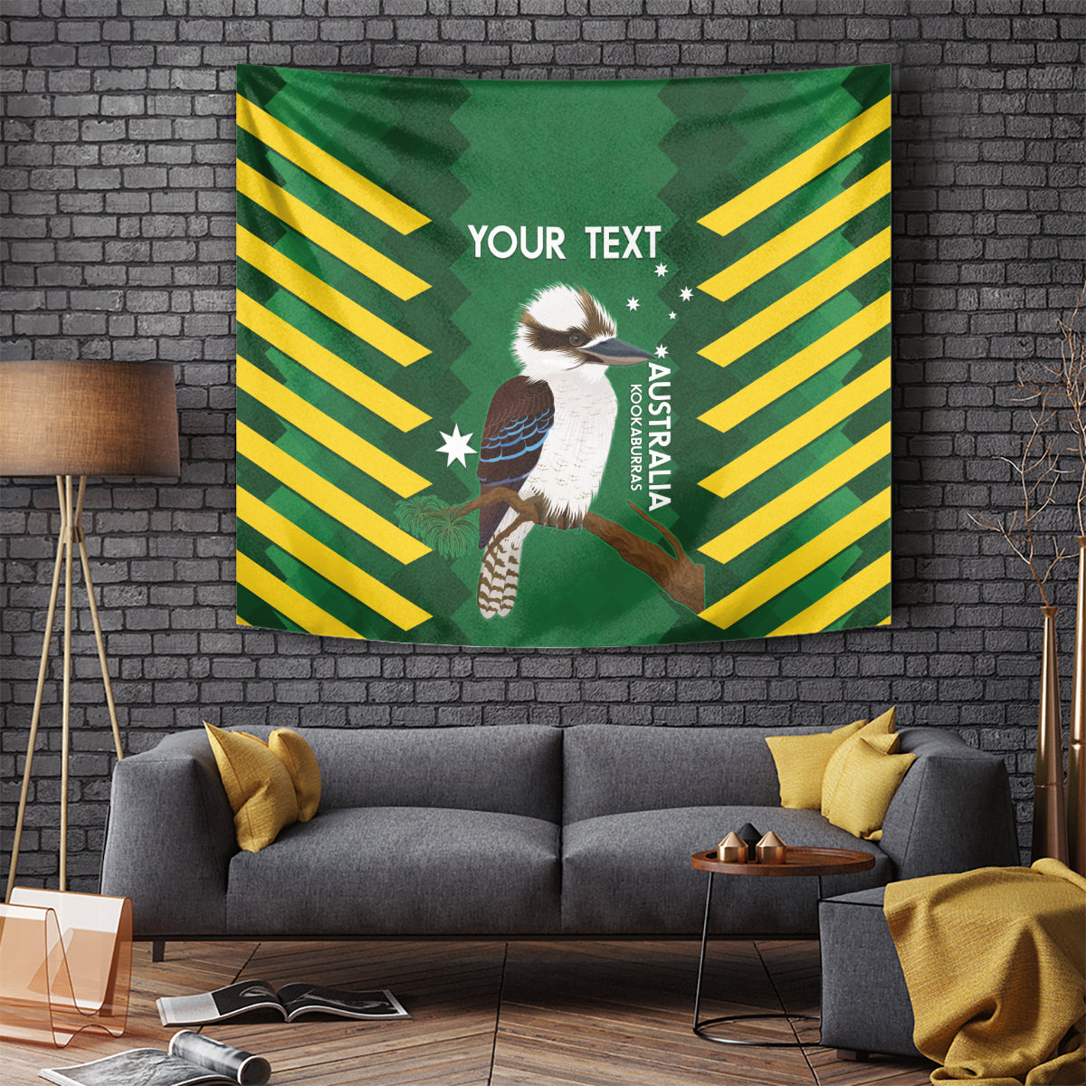 Custom Australia Field Hockey Tapestry Go Champions Kookaburras National Color - Vibe Hoodie Shop