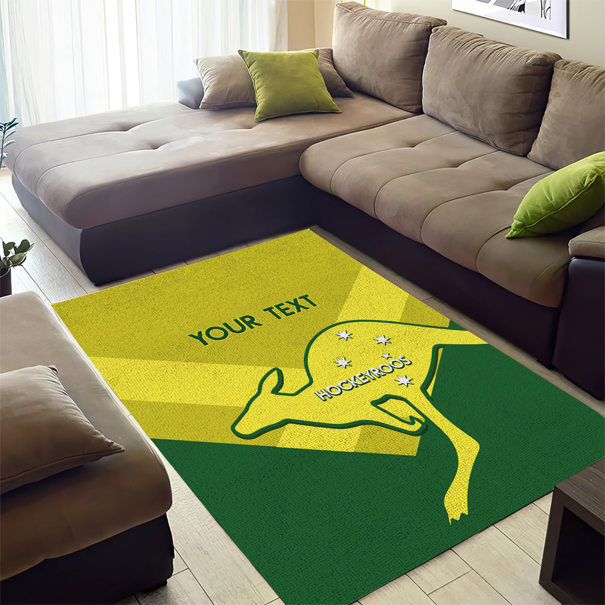 Custom Australia Field Hockey Area Rug Go Champions Hockeyroos National Color - Vibe Hoodie Shop