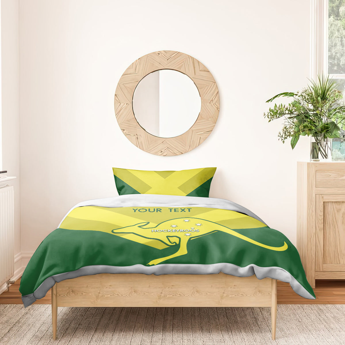 Custom Australia Field Hockey Bedding Set Go Champions Hockeyroos National Color - Vibe Hoodie Shop