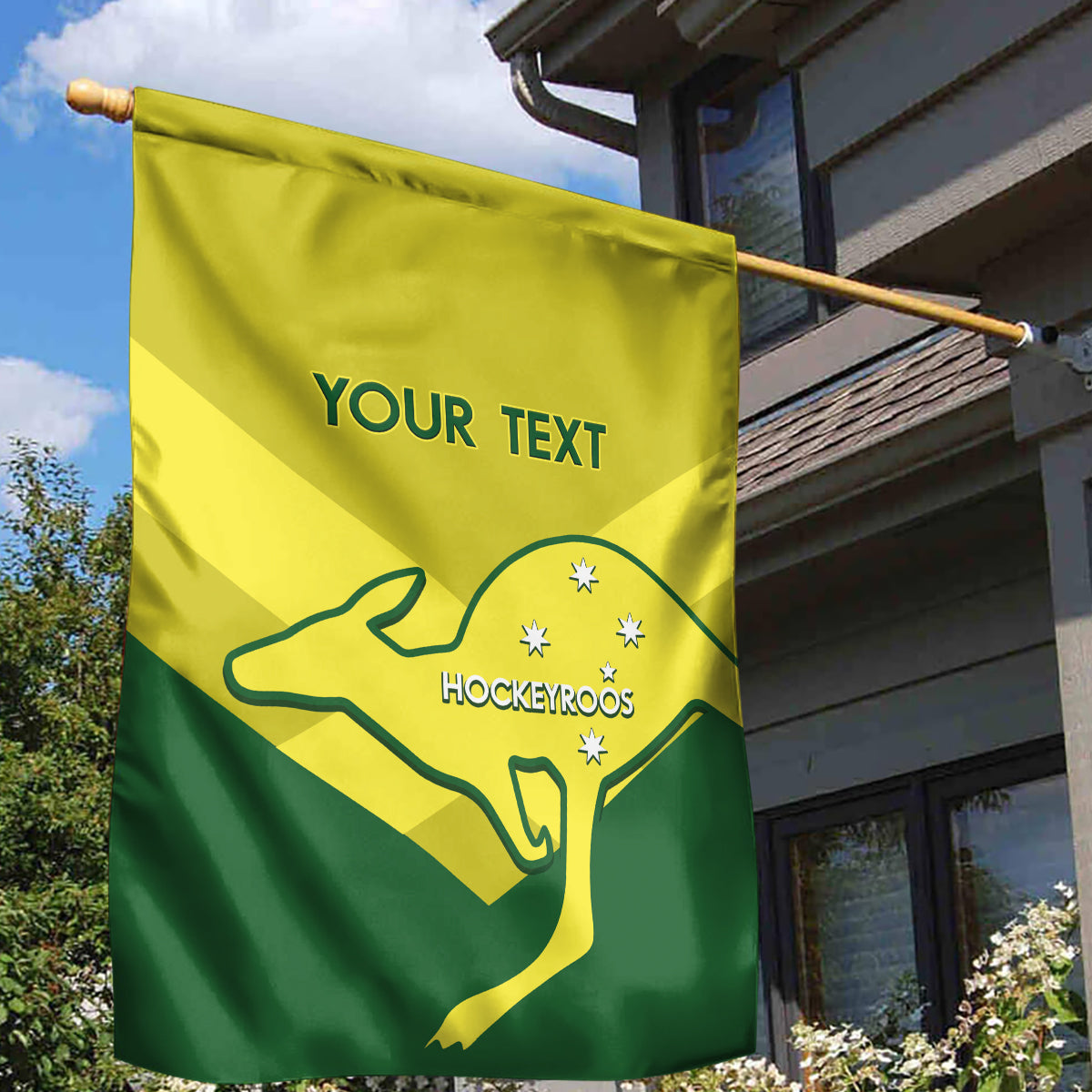 Custom Australia Field Hockey Garden Flag Go Champions Hockeyroos National Color - Vibe Hoodie Shop