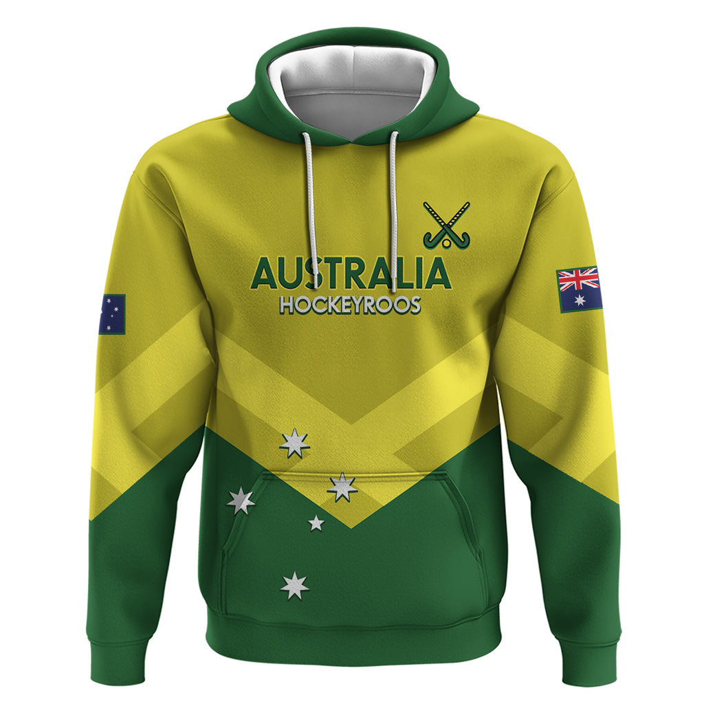 Custom Australia Field Hockey Hoodie Go Champions Hockeyroos National Color - Vibe Hoodie Shop