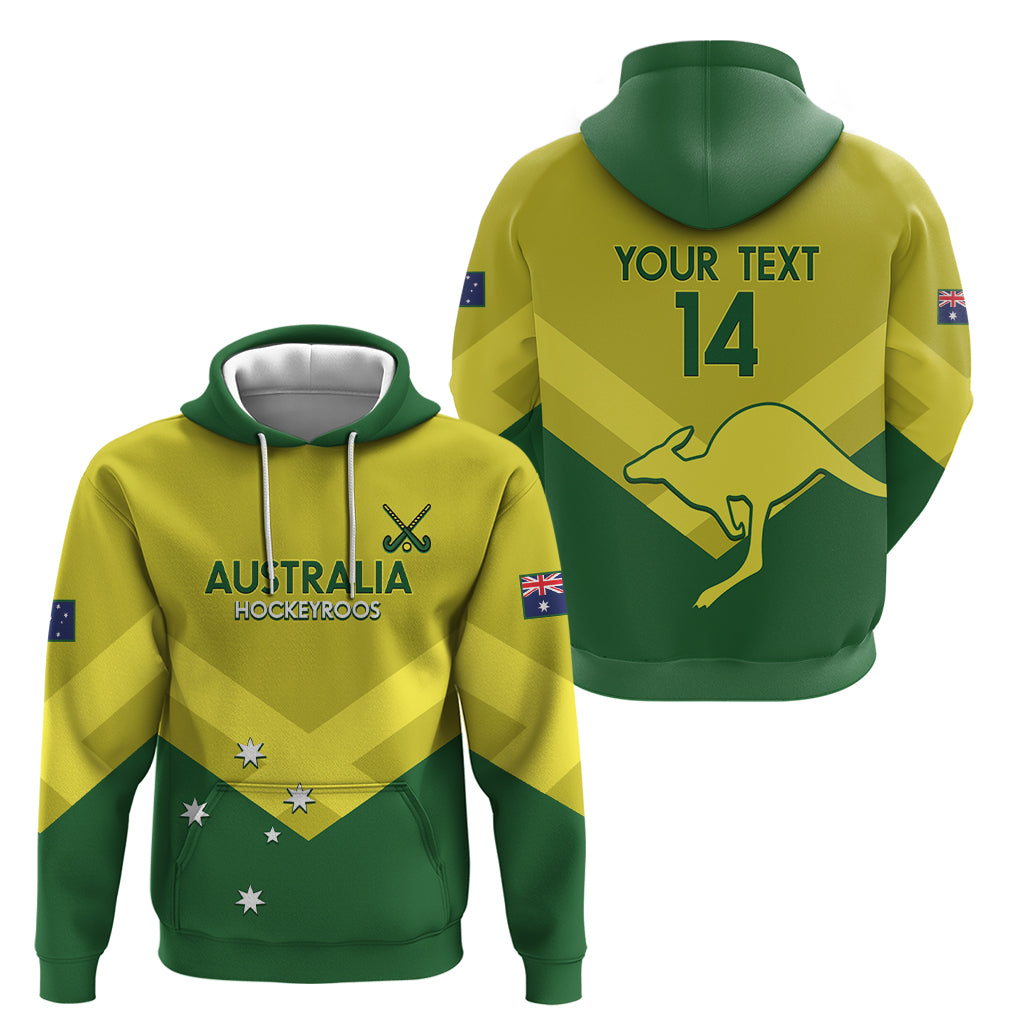 Custom Australia Field Hockey Hoodie Go Champions Hockeyroos National Color - Vibe Hoodie Shop