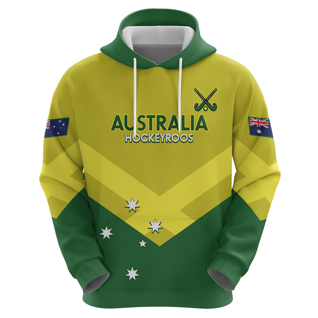 Custom Australia Field Hockey Hoodie Go Champions Hockeyroos National Color - Vibe Hoodie Shop