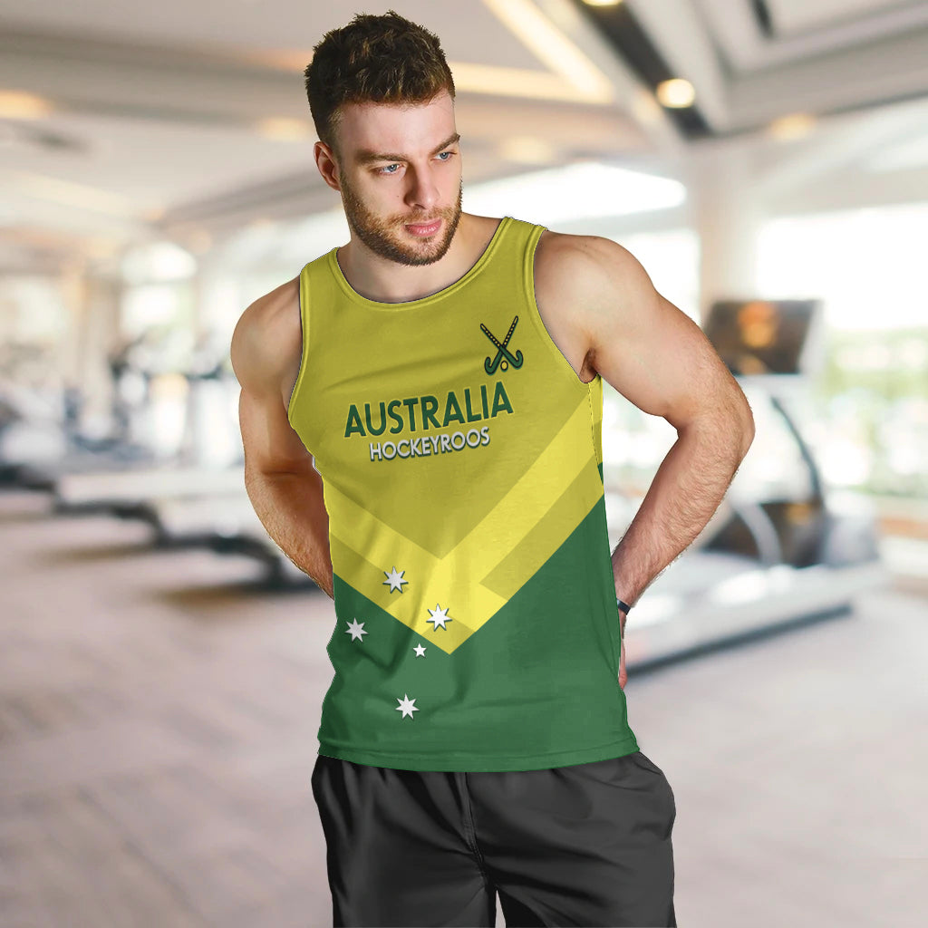 Custom Australia Field Hockey Men Tank Top Go Champions Hockeyroos National Color - Vibe Hoodie Shop