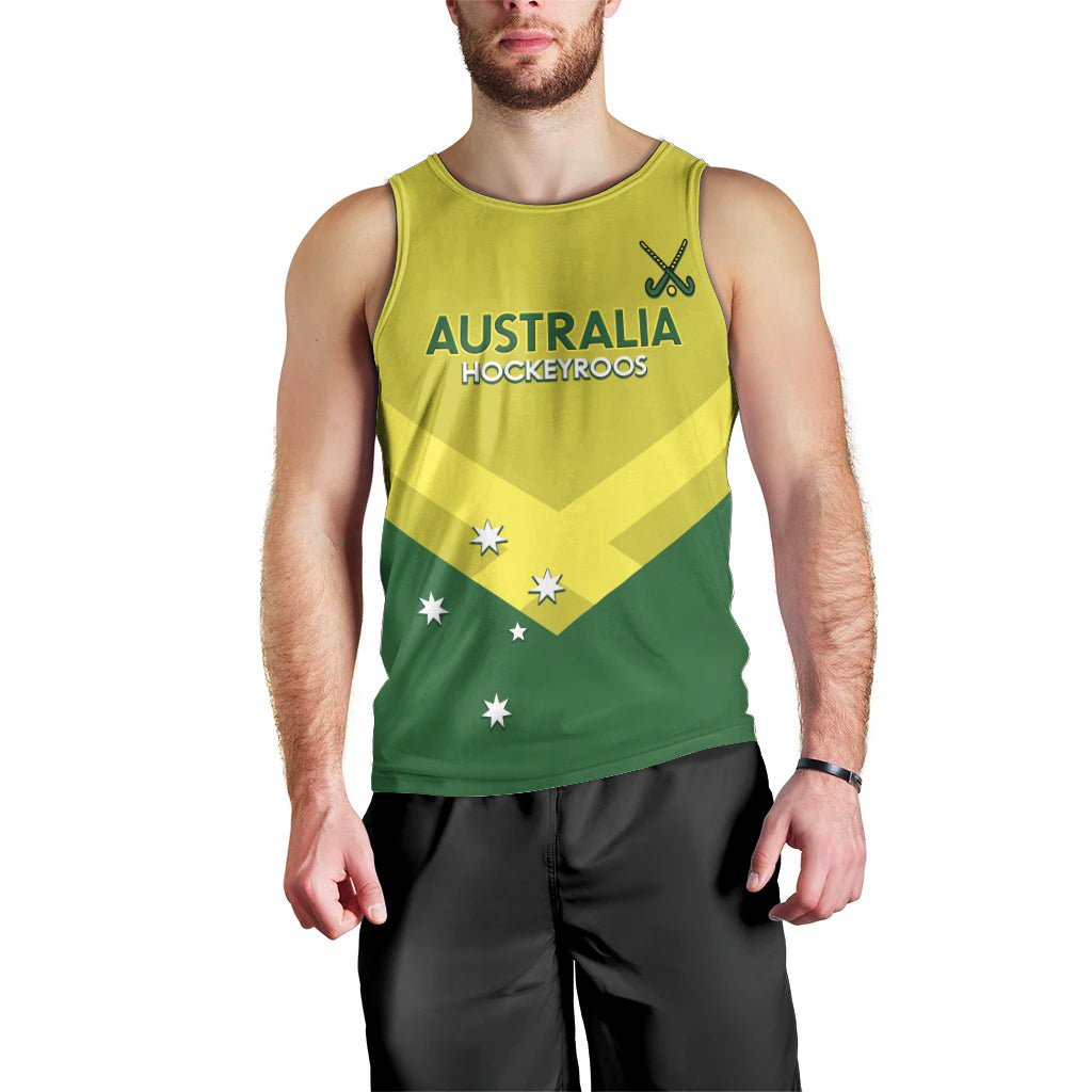 Custom Australia Field Hockey Men Tank Top Go Champions Hockeyroos National Color - Vibe Hoodie Shop