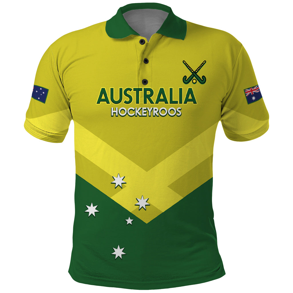Custom Australia Field Hockey Polo Shirt Go Champions Hockeyroos National Color - Vibe Hoodie Shop
