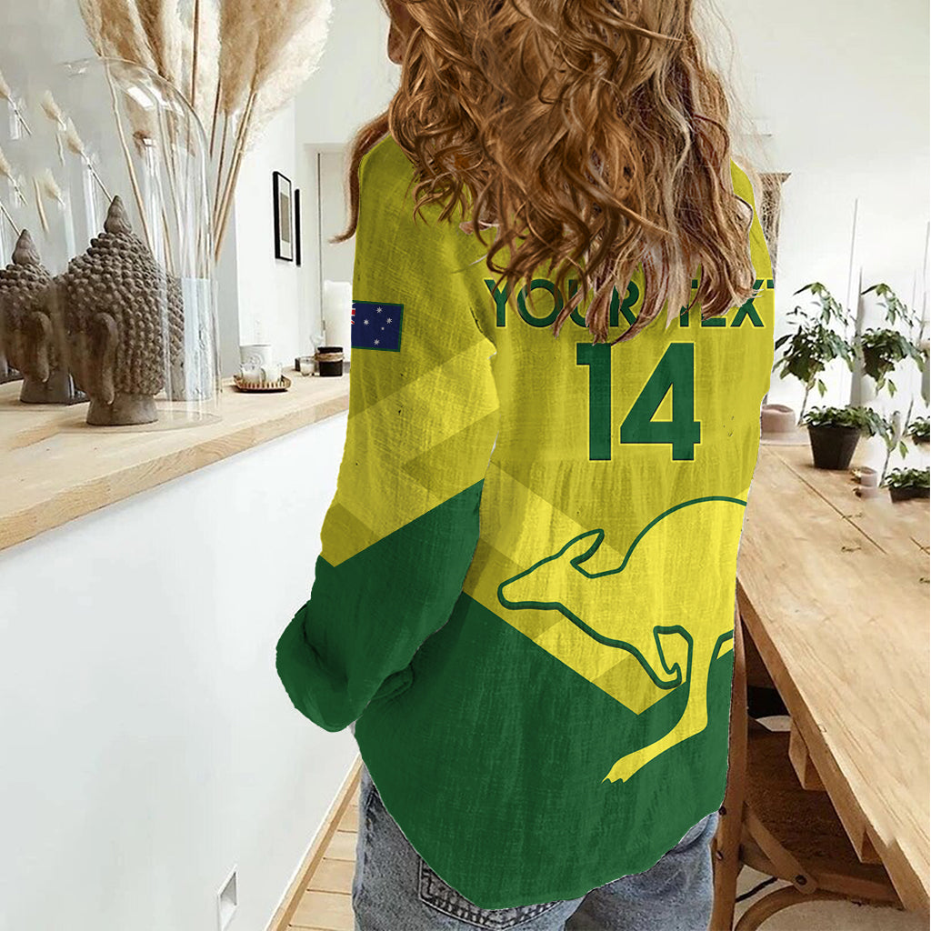 Custom Australia Field Hockey Women Casual Shirt Go Champions Hockeyroos National Color - Vibe Hoodie Shop