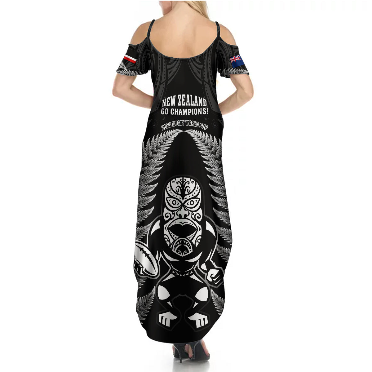 new-zealand-aotearoa-rugby-summer-maxi-dress-nz-tiki-with-maori-fern-world-cup-black-version