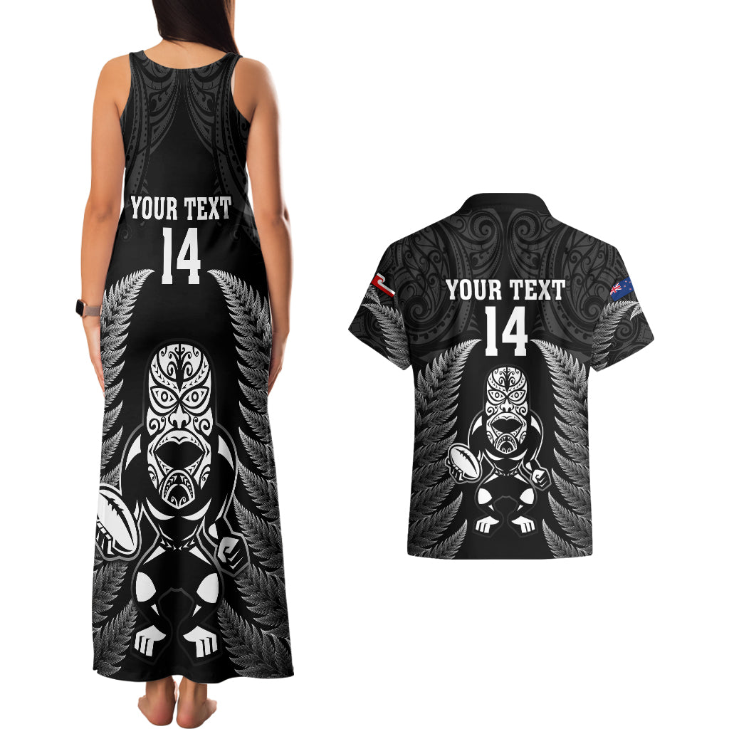 custom-new-zealand-aotearoa-rugby-couples-matching-tank-maxi-dress-and-hawaiian-shirt-nz-tiki-with-maori-fern-world-cup-black-version