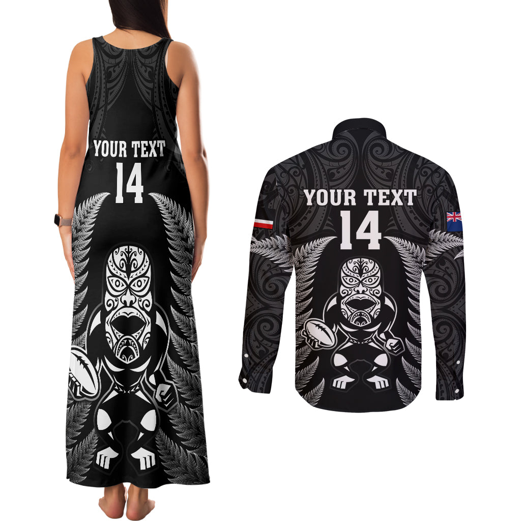 custom-new-zealand-aotearoa-rugby-couples-matching-tank-maxi-dress-and-long-sleeve-button-shirts-nz-tiki-with-maori-fern-world-cup-black-version