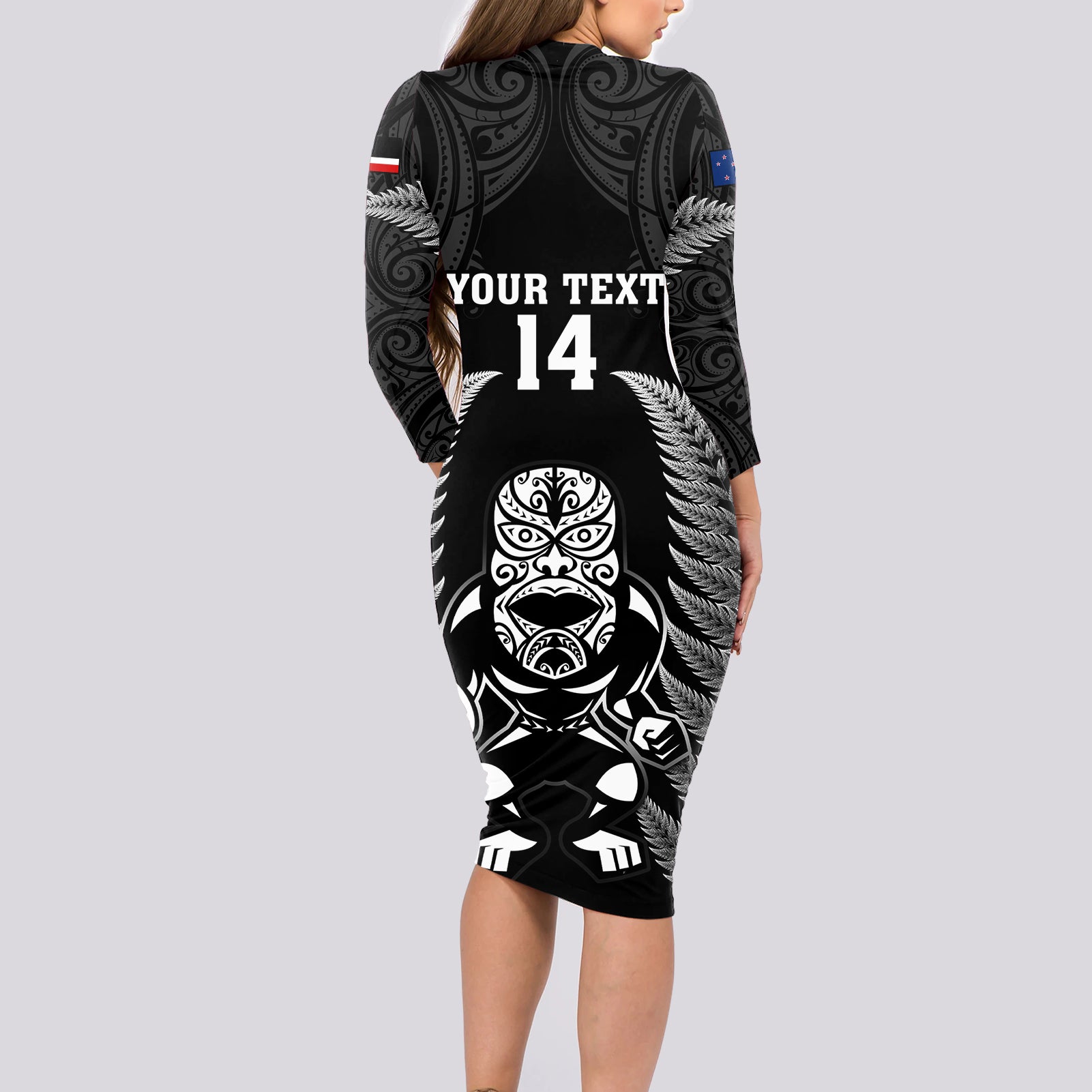 custom-new-zealand-aotearoa-rugby-long-sleeve-bodycon-dress-nz-tiki-with-maori-fern-world-cup-black-version