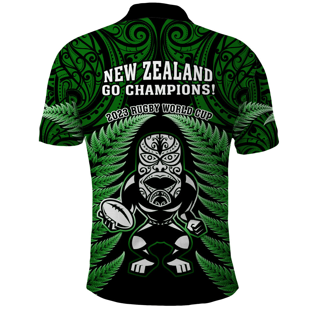 New Zealand Aotearoa Rugby Polo Shirt NZ Tiki With Maori Fern World Cup Green Version - Vibe Hoodie Shop