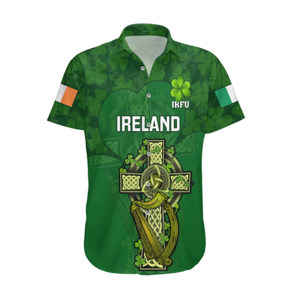 Ireland Rugby Hawaiian Shirt 2023 Word Cup Celtic Cross Go Champions Irish - Vibe Hoodie Shop