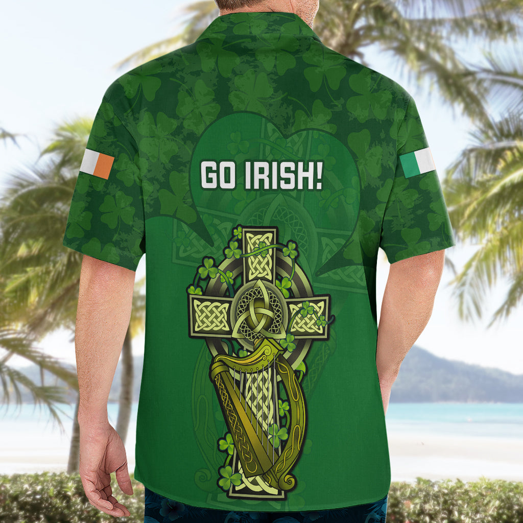 Ireland Rugby Hawaiian Shirt 2023 Word Cup Celtic Cross Go Champions Irish - Vibe Hoodie Shop