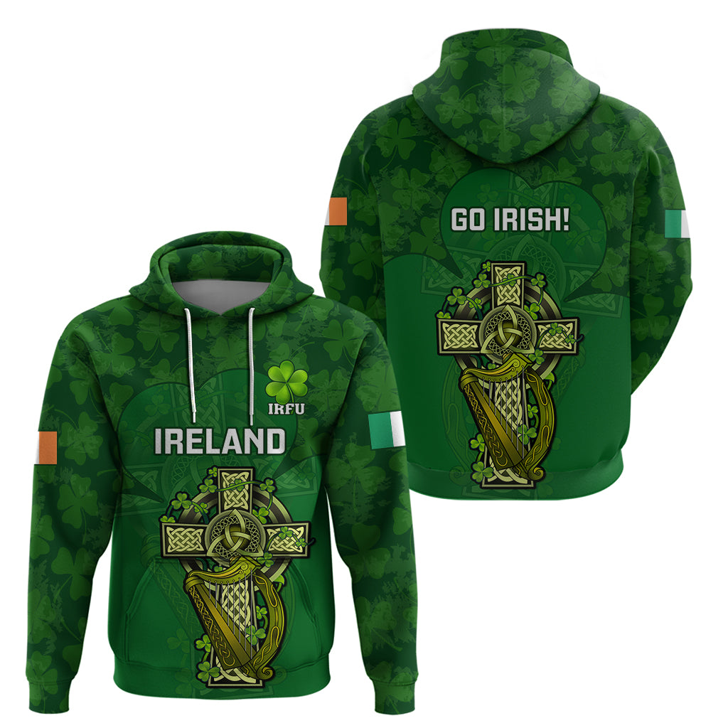 Ireland Rugby Hoodie 2023 Word Cup Celtic Cross Go Champions Irish - Vibe Hoodie Shop