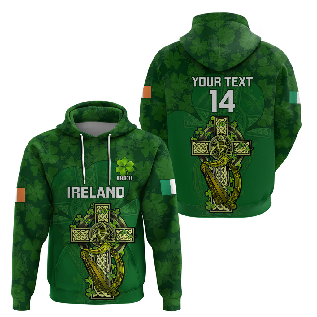 Custom Ireland Rugby Hoodie 2023 Word Cup Celtic Cross Go Champions Irish - Vibe Hoodie Shop