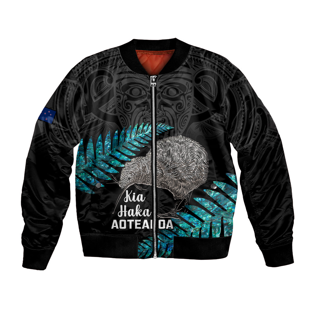 Custom New Zealand Silver Fern Rugby Bomber Jacket Pacific 2023 Kia Haka Kiwis With Maori Ta Moko - Vibe Hoodie Shop