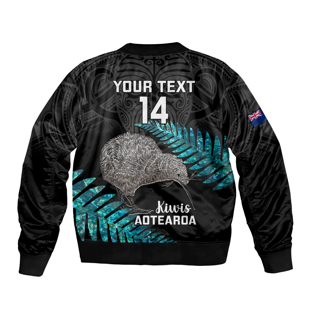 Custom New Zealand Silver Fern Rugby Bomber Jacket Pacific 2023 Kia Haka Kiwis With Maori Ta Moko - Vibe Hoodie Shop