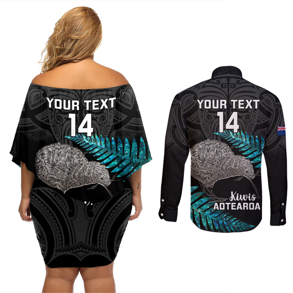 custom-new-zealand-silver-fern-rugby-couples-matching-off-shoulder-short-dress-and-long-sleeve-button-shirts-pacific-2023-kia-haka-kiwis-with-maori-ta-moko