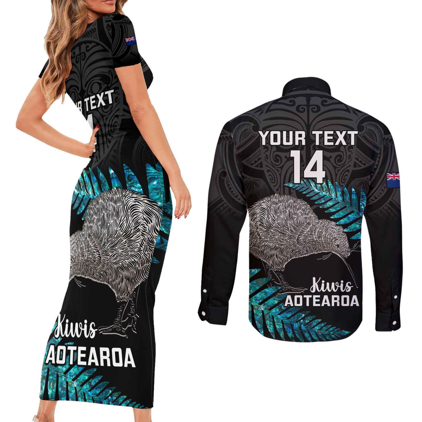 custom-new-zealand-silver-fern-rugby-couples-matching-short-sleeve-bodycon-dress-and-long-sleeve-button-shirts-pacific-2023-kia-haka-kiwis-with-maori-ta-moko